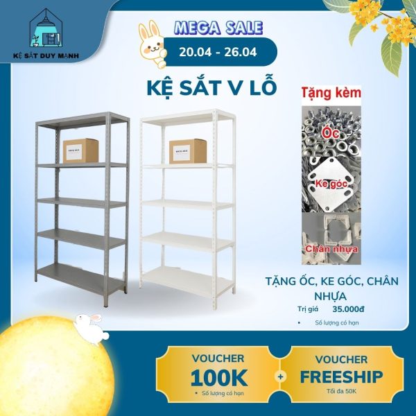 Kệ sắt v lỗ
